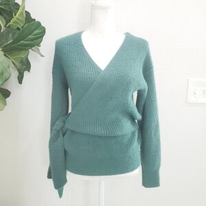 Tularosa Dibi Wrap Green Sweater Size Small